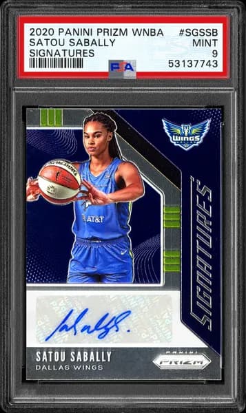 Satou Sabally 2020 Panini Prizm WNBA Signatures Card